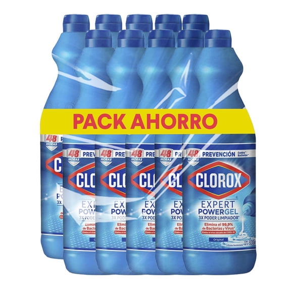 Pack Blanqueador en Gel Clorox Original 930 ML x 10 un
