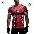 thumbnail image 1 of A.e Plus Size Iron Man Captain America Compression T-Shirt Short Sleeve Toppangjing, 1 of 4