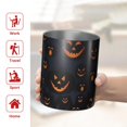 thumbnail image 5 of 12oz Coffee Tumblers Dark Blue Halloween Pumpkin Faces Stainless Steel Vacuum Insulated Travel Tumbler Coffee Cups Mug with Lid and Straw with Cleaning Brush for Cold & Hot Drinks, 5 of 5