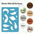 thumbnail image 5 of 2 Styles Feather Stencil Acrylic Earrings Cutting Cutouts Template Blue Feathers Reusable for Scrapbooking Painting Jewelry Leather Bracelets Earrings DIY Crafts Making, 5 of 9