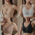 thumbnail image 3 of yunLCZ Push Up Everyday Bras Sports Bras For Women Comfortable Ribbed Wireless Bralettes Adjustable Padded Everyday Bra 2PC, 3 of 4