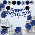 thumbnail image 3 of Navy Blue Birthday Decor Balloon Happy Birthday Banner Party Kit, 3 of 5