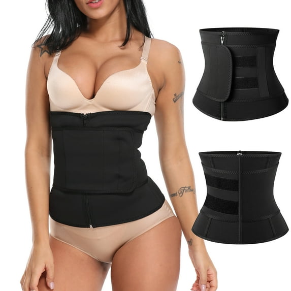 Abdominal Waist Trainer Belt High Compression Zipper Neoprene Cincher Corset Body Fajas Sweat, Kiwi-Rata Waist Trimmer Belt
