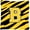 Black Gold, variant on Carolines Treasures CJ1023-BPW1414 Letter B Initial Tiger Stripe - Blue Orange Fabric Decorative Pillow, 14Hx14W,