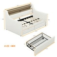 thumbnail image 4 of Twin Size Daybed with 2 Storage Drawers and Storage Headboard, Leather Upholstered Daybed Sofa Bed Frame with Charging Station and RGB LED Lights, 4 of 8