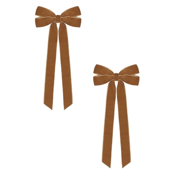 2Pack Bows Velvet Bows Quality Velet Fabric Cozy Textures Suitable For Indoor Wreath Decorative Pendant Windows Walls Fences Hangs Home Decor