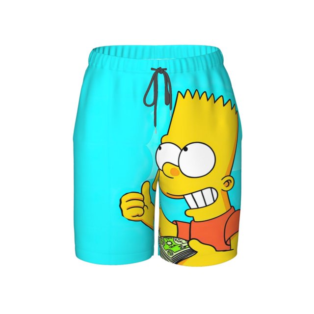 The Simpsons Swim Trunk For Boys, Swiming Trunks With Mesh Liner Beach Board Shorts, Fit Toddler Kids Youth Teen