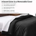 thumbnail image 4 of California Design Den Twin/Twin XL Size Duvet Cover - 400 Thread Count, 100% Cotton Sateen, Comforter Cover - Black, 4 of 8