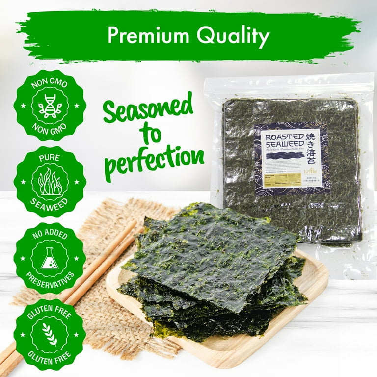 Fusion Select, Roasted Seaweed Sheets for Sushi, 50 Full Sheets