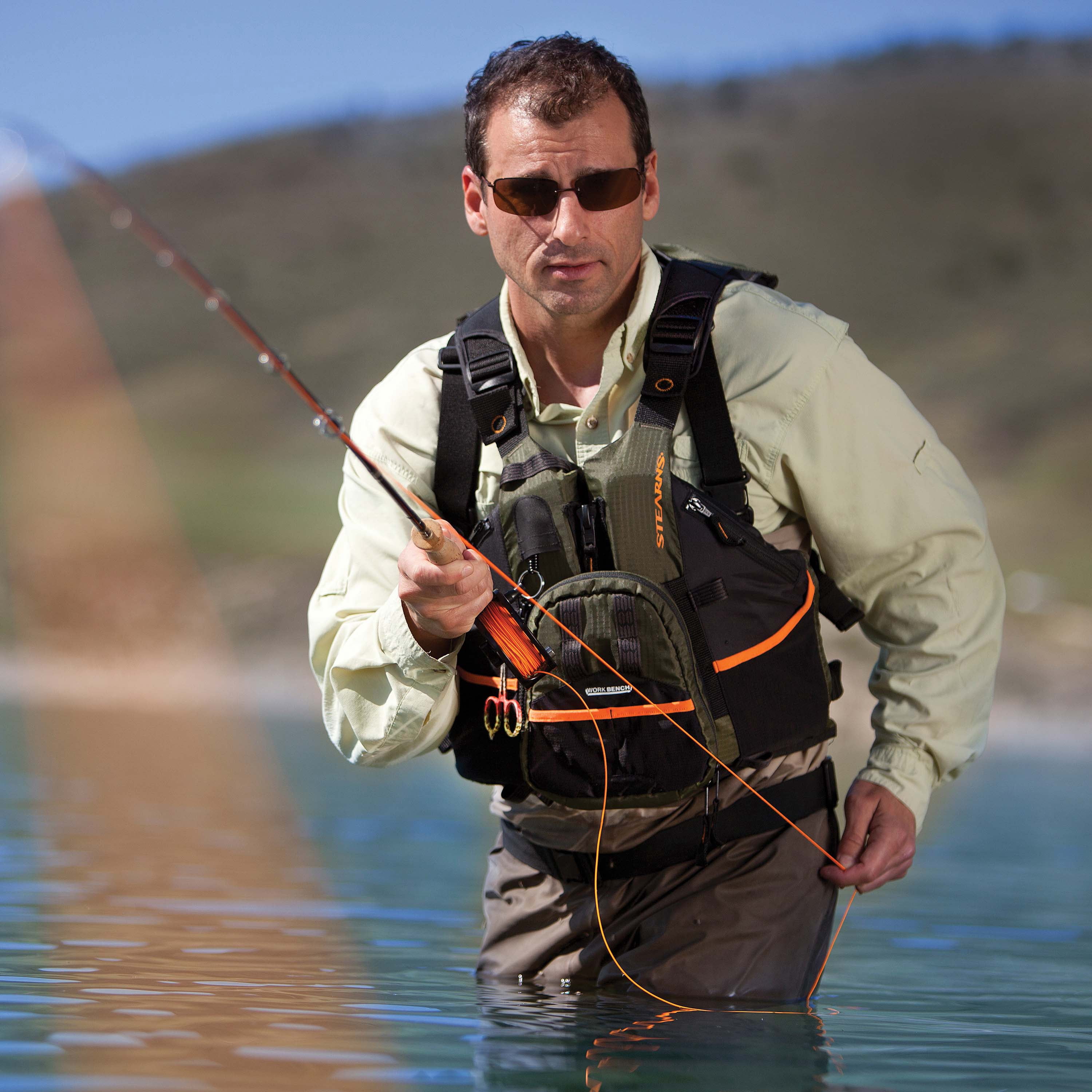 Stearns Hybrid Fishing Paddling Life Jacket, Adult, Unisex