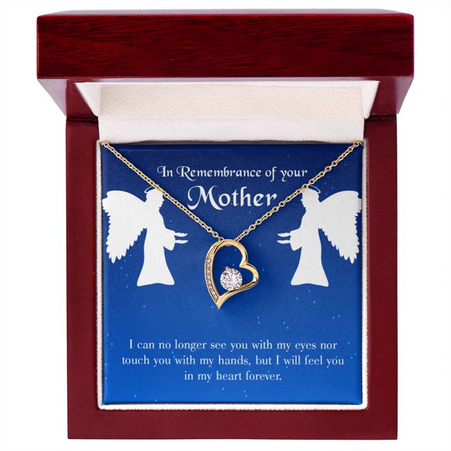 To Mom Remembrance Message In My Heart Forever Forever Necklace w Message Card