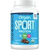 Orgain Chocolate Sport Plant-Based Protein Powder - 30g of Protein, Made with Organic Turmeric, Ginger, Beets, Chia Seeds, Brown Rice & Fiber, Vegan, Made Without Gluten & Dairy, Non-GMO, 2.01 lb