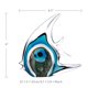 thumbnail image 4 of Escultura de la raya azul tropical de los pescados de cristal Tooarts Inicio pescados de l MABOTO Artesanía de vidrio, 4 of 7
