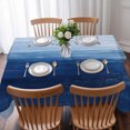 thumbnail image 3 of Navy Blue Ombre Table Cloth Waterproof Tablecloths, Modern Abstract Art Ocean Oil Painting Tablecloth Dining Table Cover for Kitchen Party Tabletop Outdoor, Rectangle Tablecloth 60x84 Inch, 3 of 9