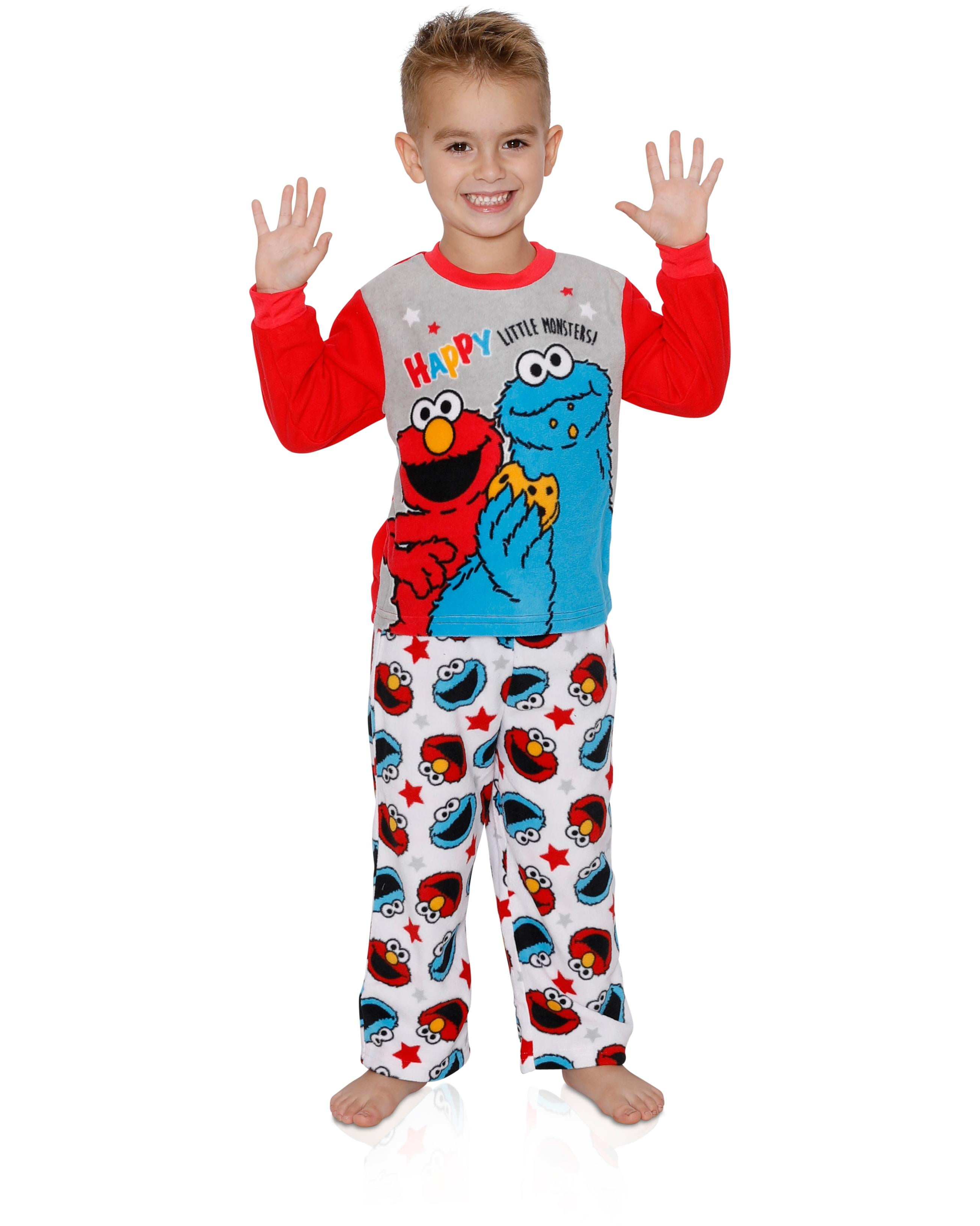 Sesame Street Toddler Boy/'s Elmo Striped Pajama Sleeper