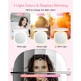 thumbnail image 7 of Wattne Compact Mirror, Rechargeable Travel Makeup Mirror with Lights,1x/10x Magnification,3 Color Lighting,Dimmable 2-Sided LED Lighted Mirror,Pocket Mirror for Handbag,Purse,USB Charging, 7 of 7