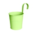 thumbnail image 1 of Hanging Metal Planter Flowerpot with Detachable Hook Drain Hole Railing Plant Pot for Balcony Garden Fence, 1 of 8