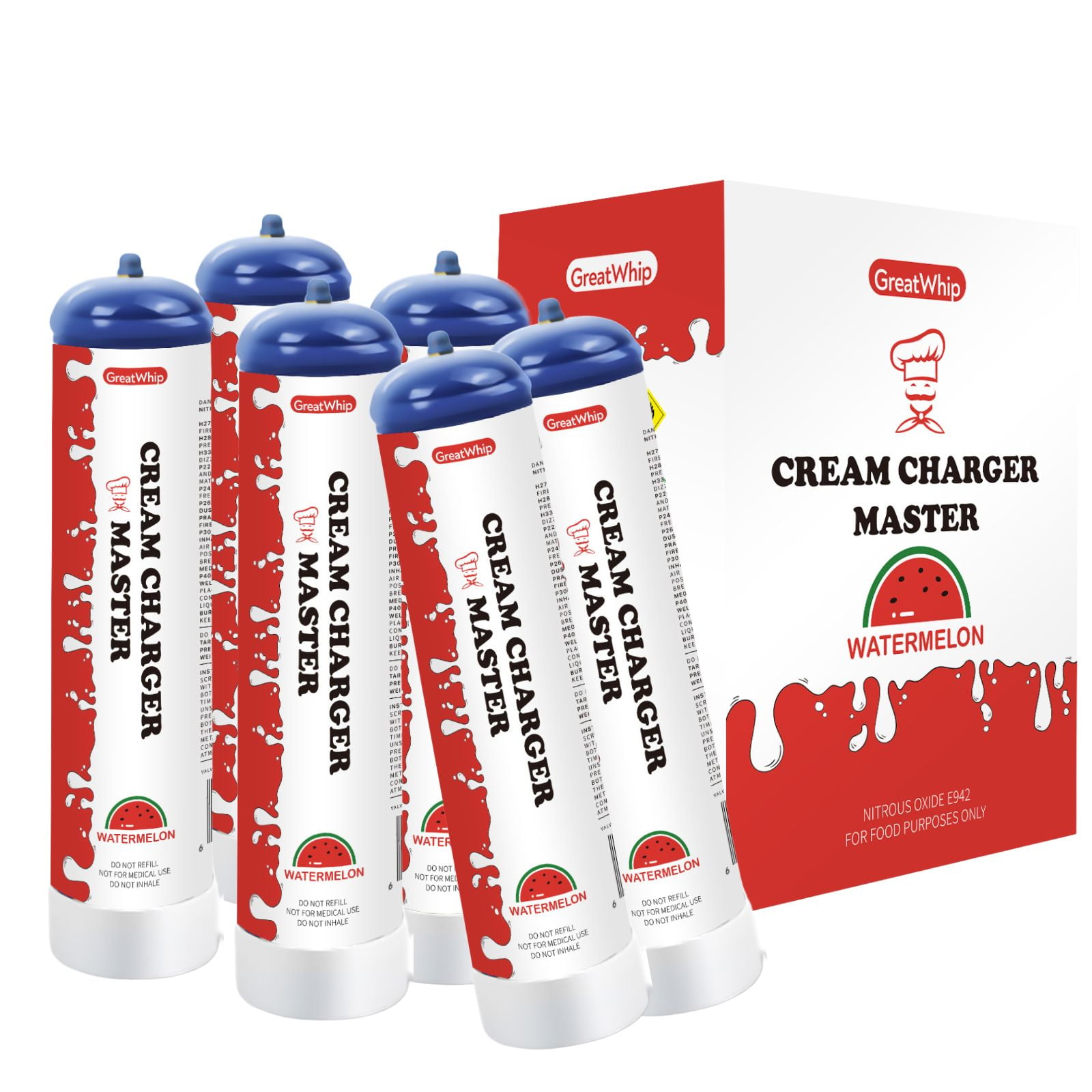 GreatWhip Watermelon Flavor Whipped Cream Charger Pure Nitrous Oxide