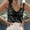 Black, variant on Women's Sequin Sleeveless V-Neck Top, Sparkle Embellished Casual Blouse for Party & Daily Wear Silver，S