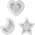 thumbnail image 4 of Molde De Silicona Para Portavelas Molde Para Portavelas Con Forma De Estrella, Luna Y Corazón Moldes Artísticos De Silicona Molde Para Fundir Portavelas, 4 of 7