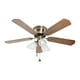 thumbnail image 1 of Ventilador De Techo 42 Bronce Antiguo Aspas Madera Nogal LámparaYa Artfan V7258-1 Flint Ventilador Techo, 1 of 7