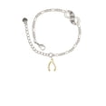 thumbnail image 2 of Delight Jewelry Goldtone Wishbone Silver-tone Paw Infinity Link Chain Bracelet, 6"+2" Extender, 2 of 3