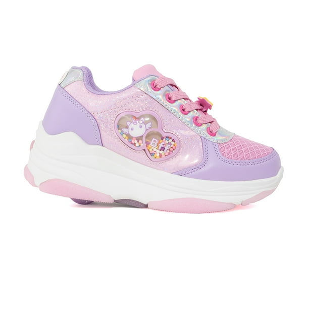 Tenis Patín Onix Sprinkles Rosa Con Rueda Retráctil Para Niña