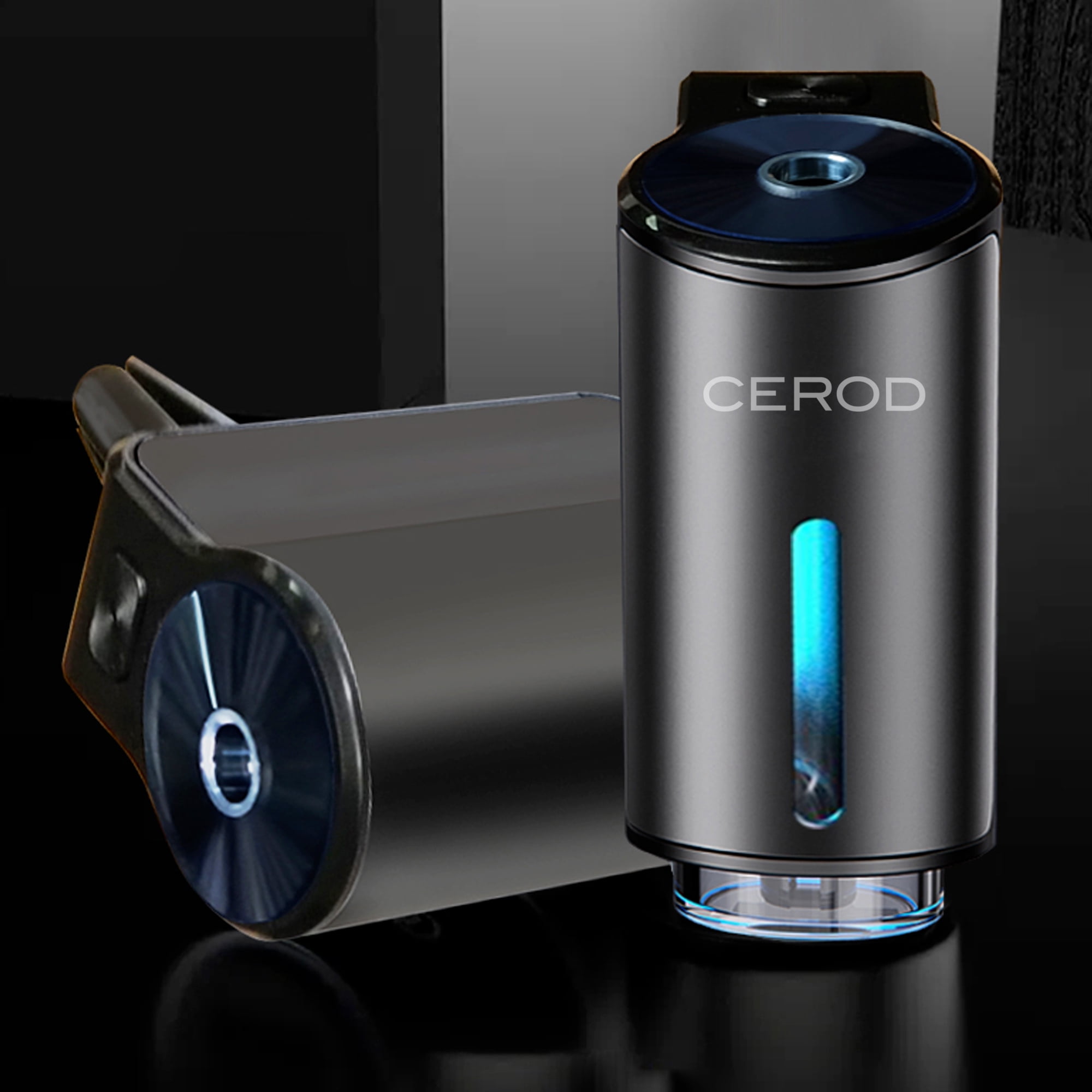 Portable Automotive Luxury Fragrance Oil Diffuser • Pre-Loaded with Turbo Lux Oil • Air Vent Clip Wireless Car Air Freshener - Rapid Recharge, Auto on/off, 10ml Glass Reservoir - Ride Share Accessory