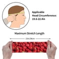 thumbnail image 7 of Wukai Strawberry Red Sports sweatband,Men & Women Sweatband Headband for Running, Cross Training, Racquetball, Working Out, 7 of 7