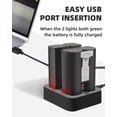 thumbnail image 4 of Paquete de 2 baterías de repuesto con cargador para Ring Doorbell, 4 of 7