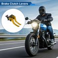 thumbnail image 2 of Palancas de freno y embrague cortas únicas para Honda Monkey 125 2019-2024, palanca de freno ajustable de motocicleta de aleación de aluminio amarilla sólida 1 par, 2 of 7