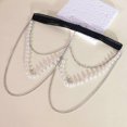thumbnail image 3 of Hot selling sexy personality leg chain retro exaggerated elastic rope pearl, 3 of 3