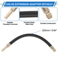 thumbnail image 3 of 1 Juego de Extensión de Válvula de Neumático de Cobre de 180 Grados con Extensión de Vástago de Válvula de Neumático Flexible de 250 mm para Coche, Motocicleta, RV, Camión, Bicicleta, 3 of 6
