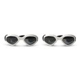 thumbnail image 1 of Greeniant 1 par de gafas de sol ABS para mascotas, plegables, informales, adorables, de Color sólido, para esquiar al aire libre, snowboard, Blanco 2piezas, 1 of 6
