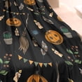 thumbnail image 3 of Halloween Pumpkins and Brooms Blanket,Comfortable Soft Lamb Wool Throw Blanket,All Season,Warm Lightweight Blankets for Sofa Bed Couch Living Room Chair,40"x50", 3 of 4