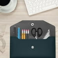 thumbnail image 6 of Cash Envelopes PU Leather, Money Envelopes Reusable Waterproof Budget Envelopes Cash Wallet 7.2 x 3.6 in (Blue), 6 of 7