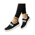 thumbnail image 3 of IEMIEMIEM Orthopedic Casual Shoes for Women Arch Support Non Slip Slip on Work Shoes Lightweight Knitted Mesh Stretch Walking Shoes Soft 2026 New Foam Shoes Black 7 Wide, 3 of 4
