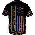 thumbnail image 3 of Lotusprinthandmade Personalized Name LGBT Baseball Jersey XS-5XL Multicolor, LGBT Baseball Shirt, 3 of 5