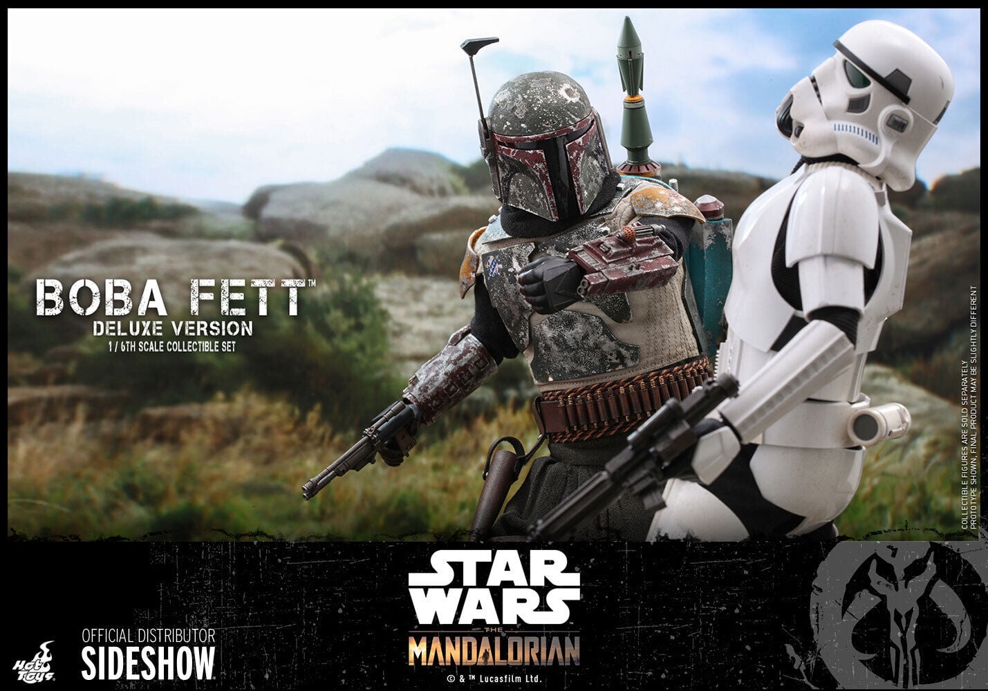 Star Wars The Mandalorian Boba Fett Collectible Figure (Deluxe Version)