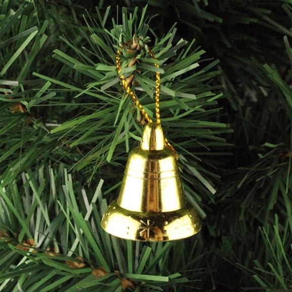 KAKOWELY 18Pcs Golden Bell Decorations Plastic 3.5x3x3in Tree Ornaments