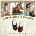 thumbnail image 7 of Fotbe Red And Blue Abstract Pattern Women's Fuzzy Curly Fur Memory Foam Loafer Slippers Indoor Outdoor Slippers Winter Home Shoes-35/36, 7 of 7