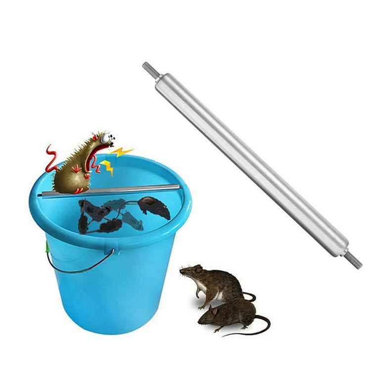 Acute Mouse Trap Rolling Log Metal Rat Trap Roller Automatic Continuous Mousetrap Rolling Rod for Rats Mice, Size: 34X2.5CM