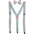 thumbnail image 1 of CTM Striped Trans Pride Bow Tie and Suspender Set, 1 of 5