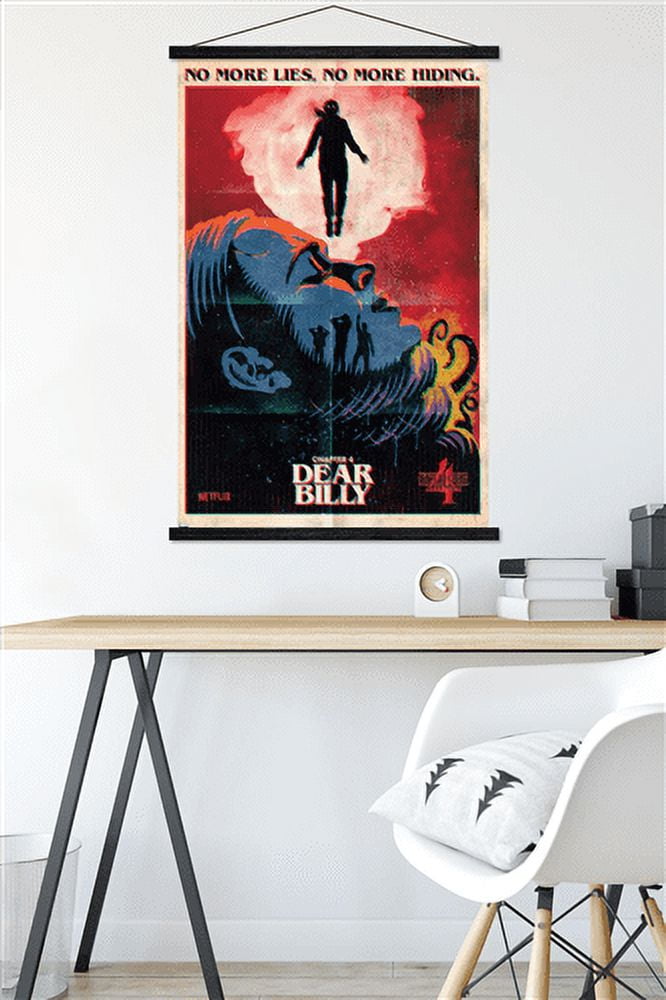 Netflix Stranger Things: Season 4 - Dear Billy Wall Poster with Magnetic Frame, 22.375" x 34"