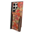 thumbnail image 2 of for Samsung Galaxy S24 Ultra Luxury Premium PU Leather + TPU Case with 3 Card Slots, Kickstand Back Case Floral Pattern Skin-Friendly Shock-resistance Cover for Samsung Galaxy S24 Ultra, Summer, 2 of 6