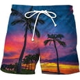 thumbnail image 1 of Pantalones cortos de playa para hombre, Shorts deportivos informales hawaianos con estampado 3D de plantas naturales, rápido y transpirable, novedad de verano 2022 Fivean unisex, 1 of 2
