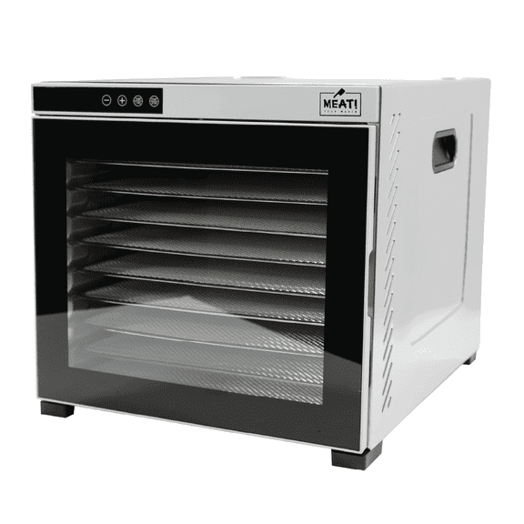 MEAT! 10 Tray Dehydrator with 10 Dishwasher Safe Trays, LED Control Panel, and Removable Drip Tray for Dehydrating Fruits, Vegetables, and Meat