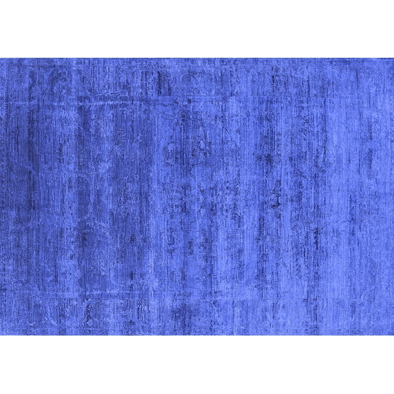 Ahgly Company Indoor Rectangle Oriental Blue Industrial Area Rugs, 5' x 8'
