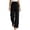 Black, variant on Wide Leg Pants for Women Solid High Waist Slacks Drawstring Pocket Casual Work Pants Women Khaki S