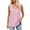 Pink, variant on MIXUE Womens Summer Tops Solid Color Crew Neck Sleeveless Loose T-shirts Holiday Wear,Yellow,S